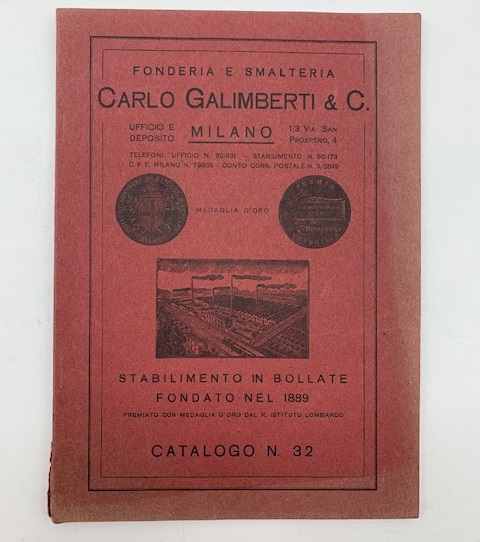 Fonderia e smalteria Carlo Galimberti & C., Milano. Catalogo n. 32